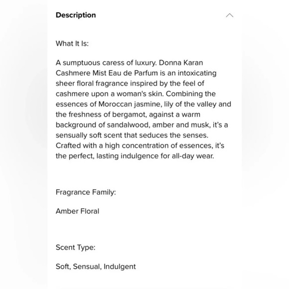 NWT DONNA KARAN Designer Luxury Cashmere Mist Eau de Parfum 1.0 oz MSRP $78 - Picture 4 of 10